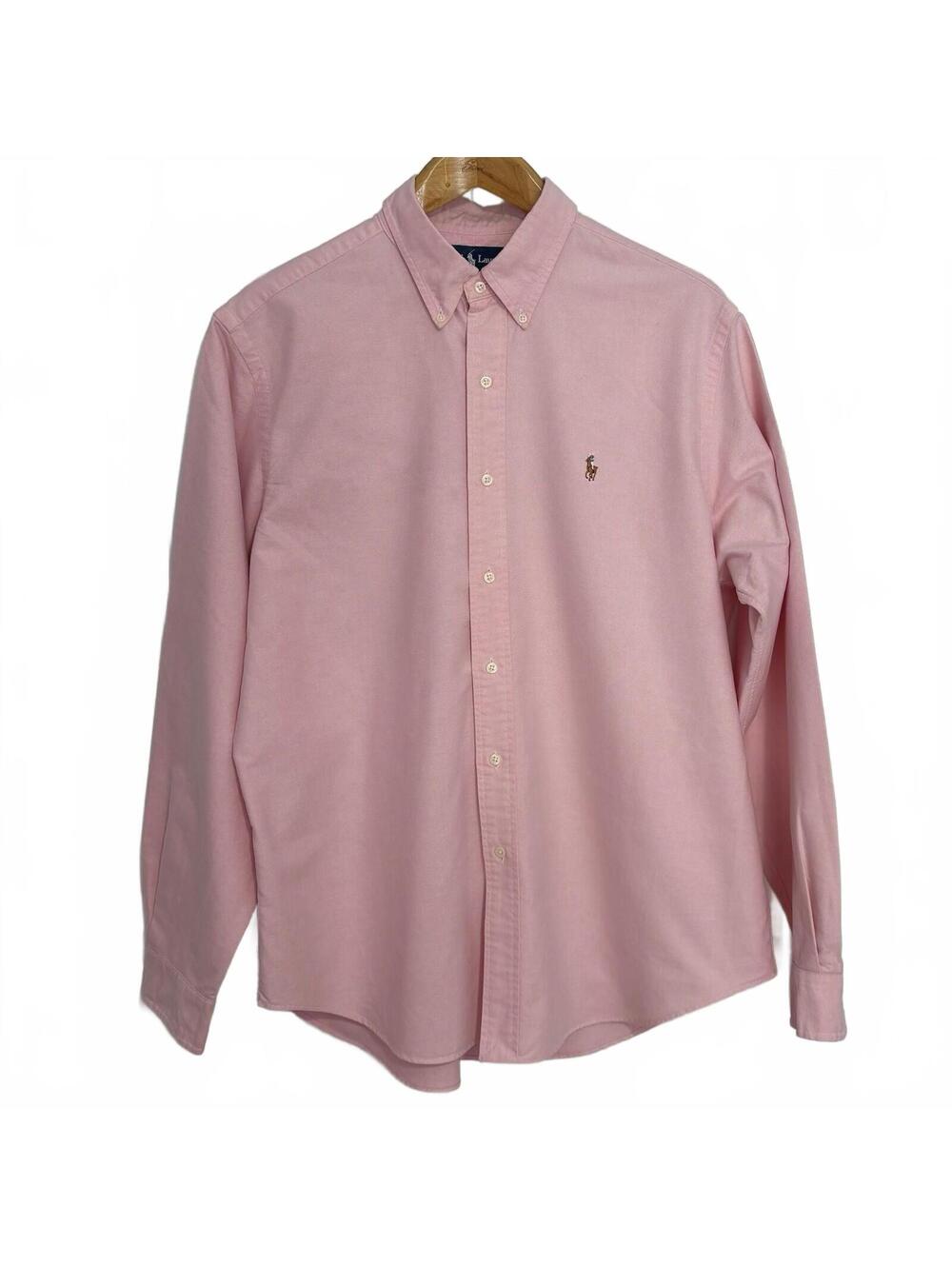 Ralph Lauren Classic Fit Men's XL Pink Button Down Shirt Oxford Flesh Pony
